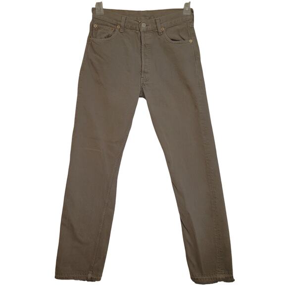 Vintage Levi's 501 button fly grey straight leg jeans size 30/32 90s Classic - Picture 1 of 12